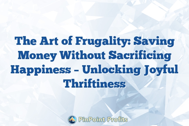 The Art of Frugality: Saving Money Without Sacrificing Happiness – Unlocking Joyful Thriftiness